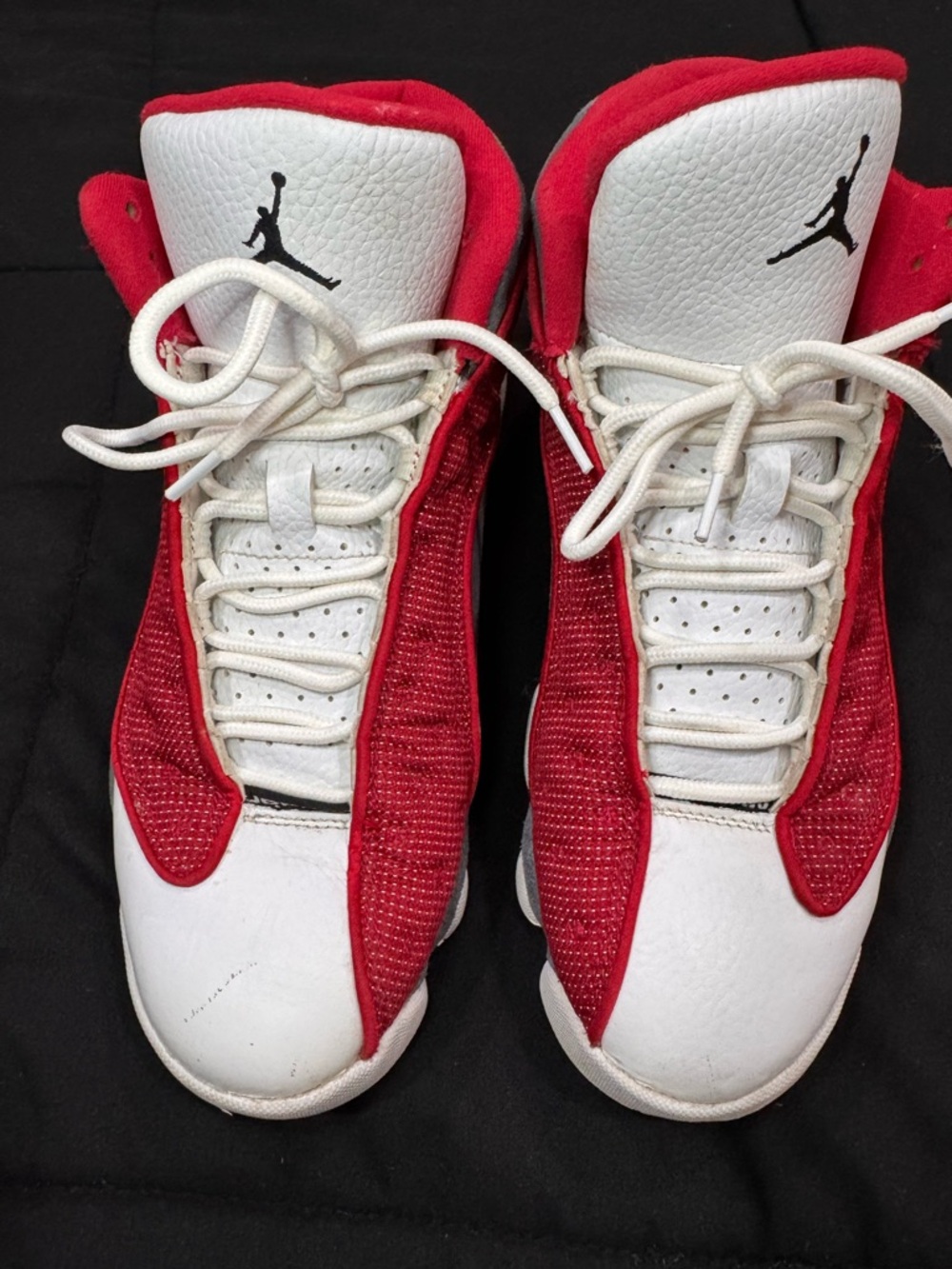 Jordan Kids White and Red High-Top Sneakers